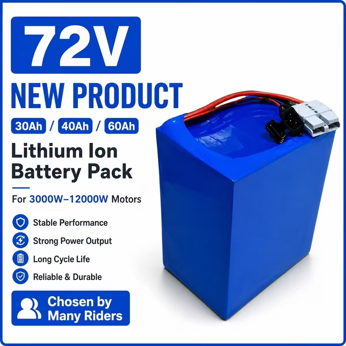 72V 30Ah Lifepo4 Battery Pack - Paquete de baterías de iones de